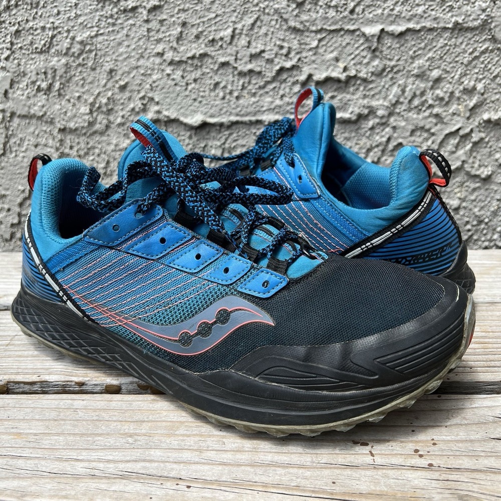 Saucony Shoes Men Size 11.5 Mad River TR Running Blue Trail Hiking
